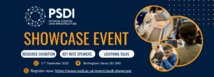 Advert flyer for the PSDI showcase event on 17th September