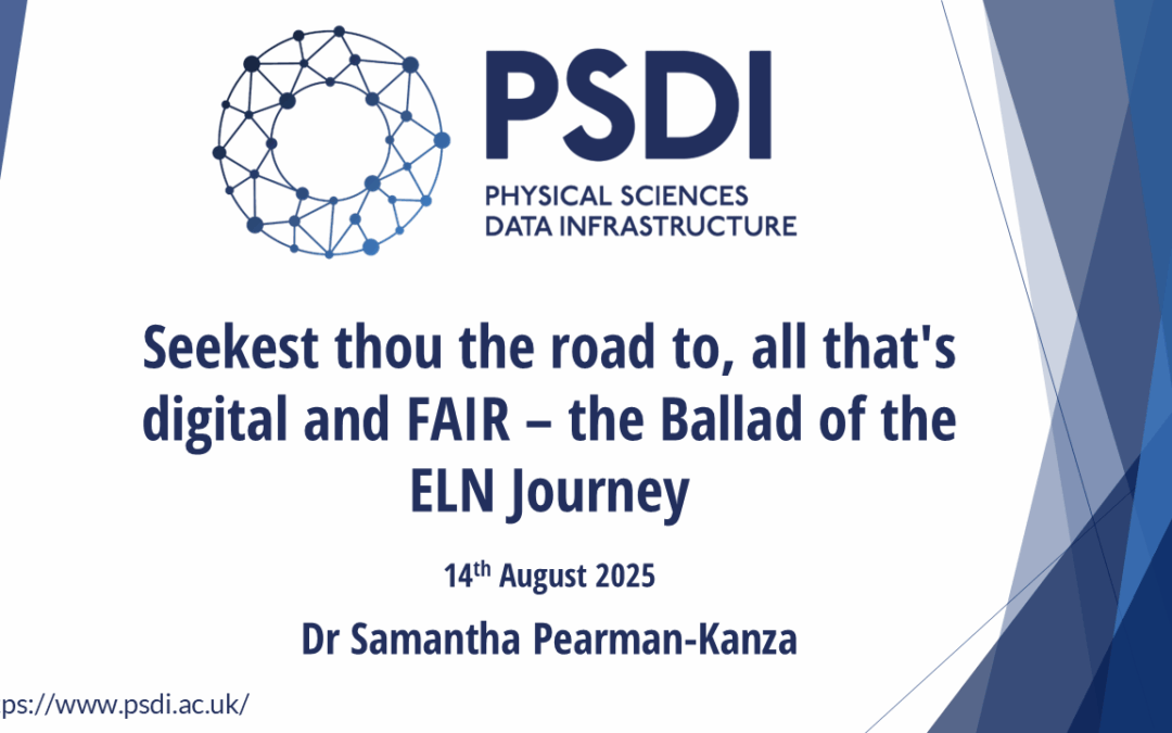 Seekest thou the road to, all that’s digital and FAIR – the Ballad of the ELN Journey : webinar recording available
