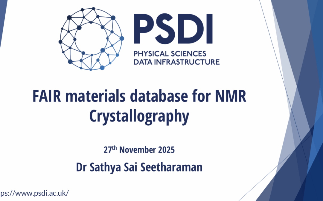 FAIR materials database for NMR Crystallography: webinar recording available