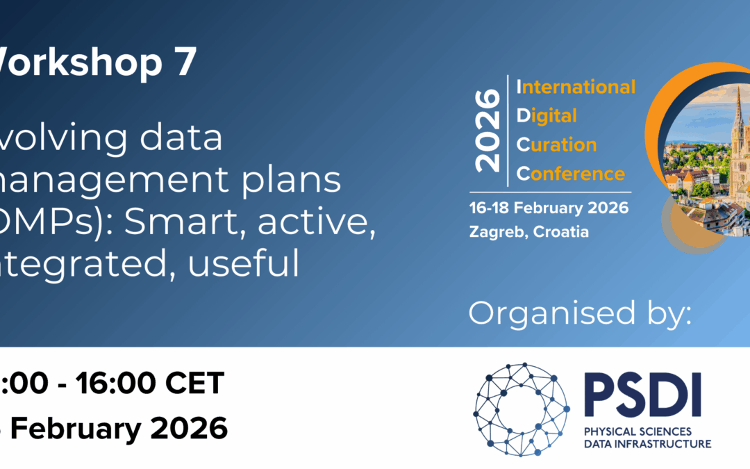 IDCC26: Workshop 7 – Evolving data management plans