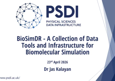 BioSimDR – A Collection of Data Tools and Infrastructure for Biomolecular Simulation: webinar recording available