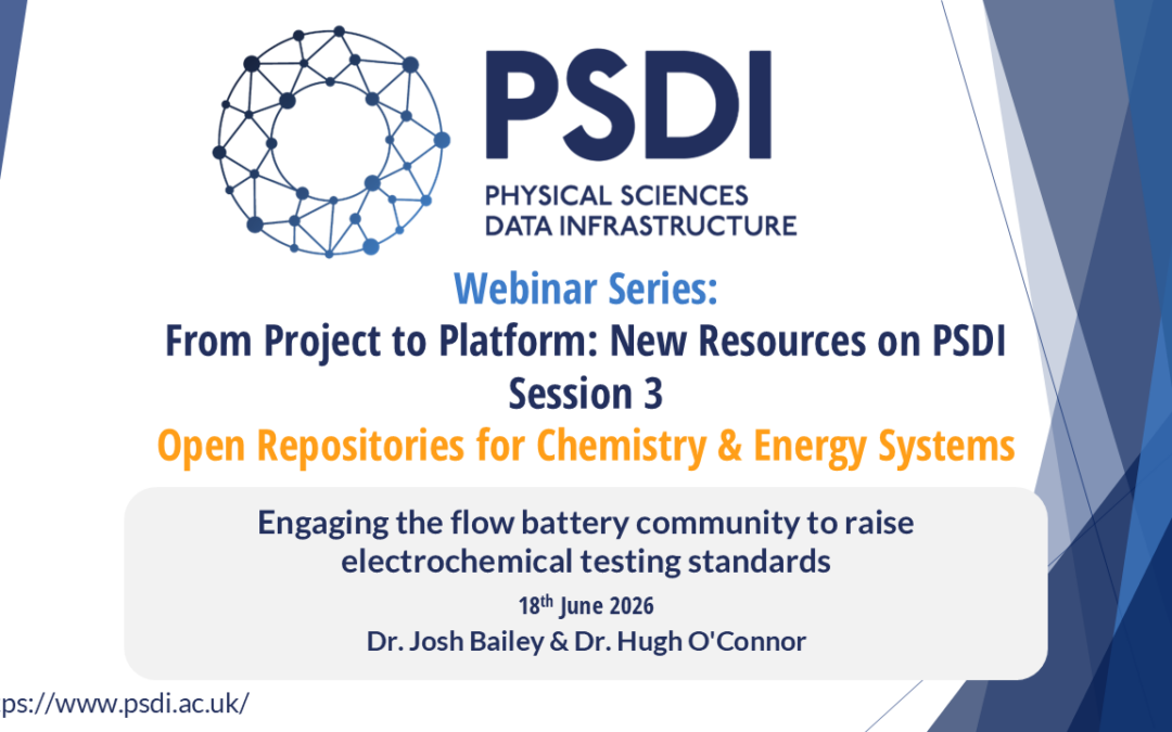 From Project to Platform: New Resources on PSDI – Session 3: webinar recording available